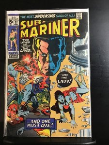 Sub-Mariner #37 (1971) 5.0 VG Marvel Bronze Age Comic Book Death Lady Dorma