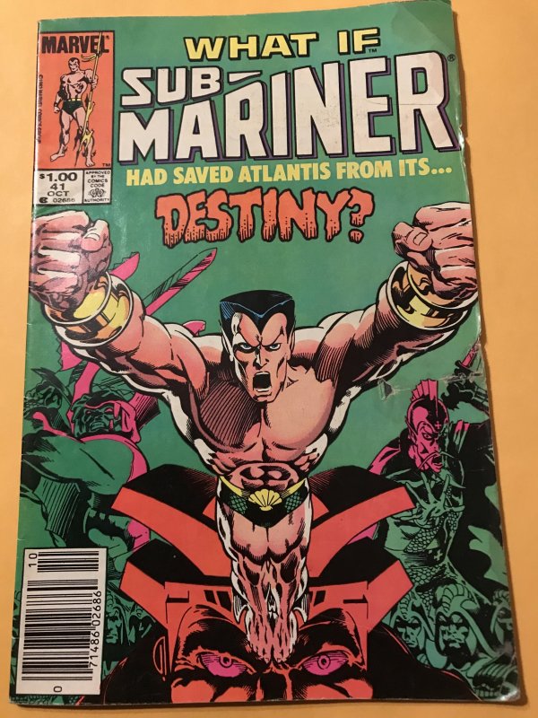 What If? #41 : Marvel 10/83 Fn-; Sub-Mariner saves Atlantis, NEWSSTAND