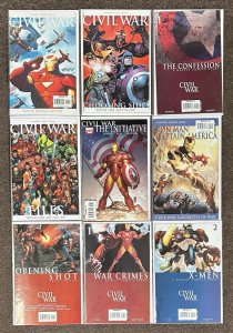 9 Civil War One-Shot Lot Choosing Sides Files Initiative War Crimes X-Men