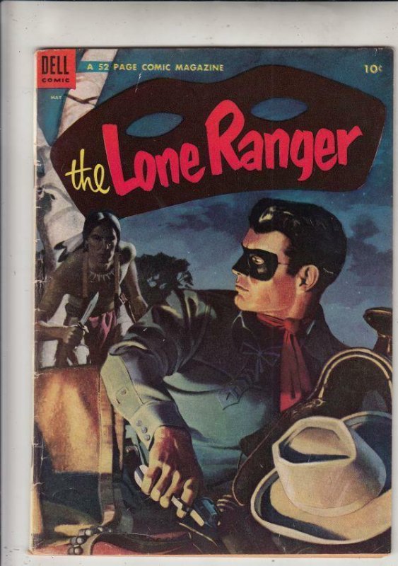 Lone Ranger 71 strict FN/VF Painted front cover and a cool ad on the back cover.