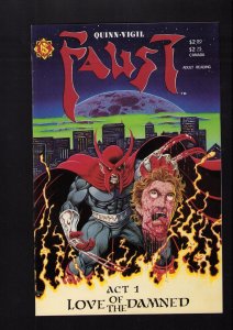 Faust #1 - INTERIOR SIGNED BY TIM VIGIL & DAVID QUINN! (8.0) 1989