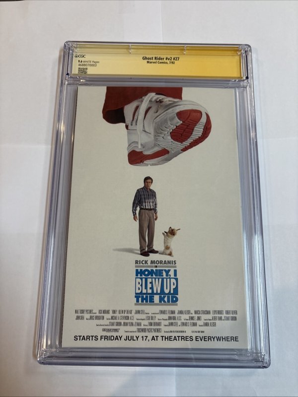 Ghost Rider (1992) # 27 (CGC 9.6) Signed By Jim Lee * Scott Williams ( Marvel )