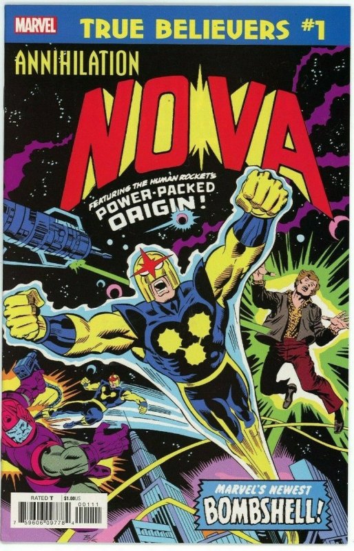 Nova #1 - 8.5 VF+ *1st Appearance Nova True Believers Reprint*