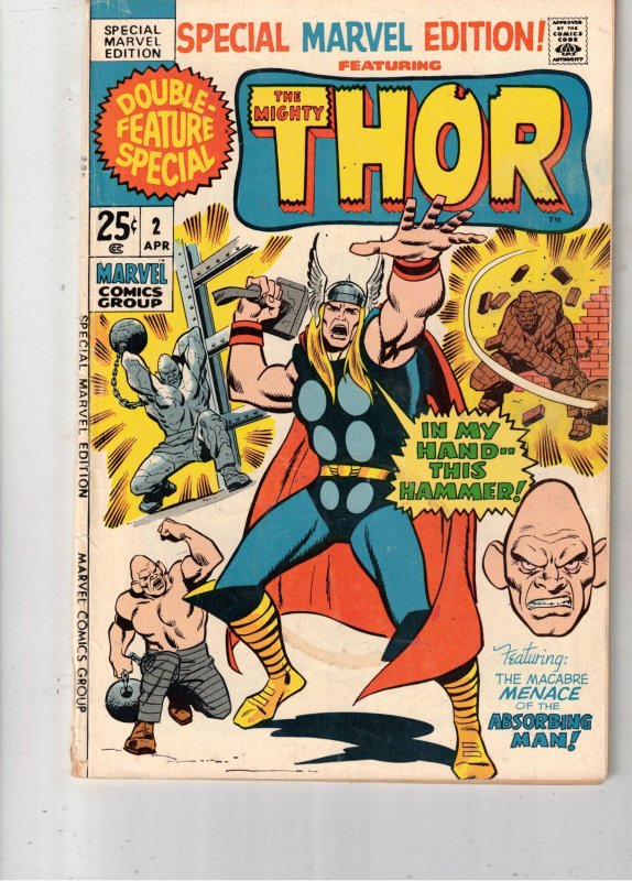 Special Marvel Edition #2 (1971) FN+ Mid-High-Grade white Thor! ABSORBING MAN!