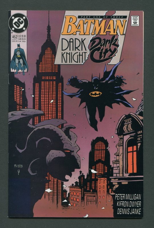 Batman #452 #453 #454 / 9.2 NM-  Dark Knight Dark City SET  1990