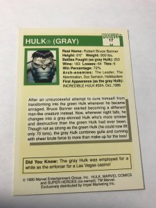 HULK (Gray) #17 : card : 1990 Marvel Universe Series 1, NM/M, Incredible