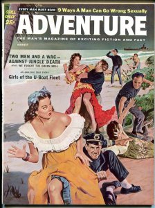 MAG: Adventure Magazine August 1960- Girls of the Uboat fleet- Scilla Gabelli...