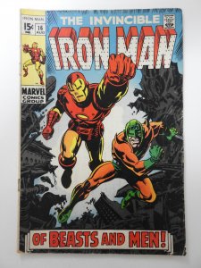 Iron Man #16 (1969) Of Beasts and Men! VG- Condition!