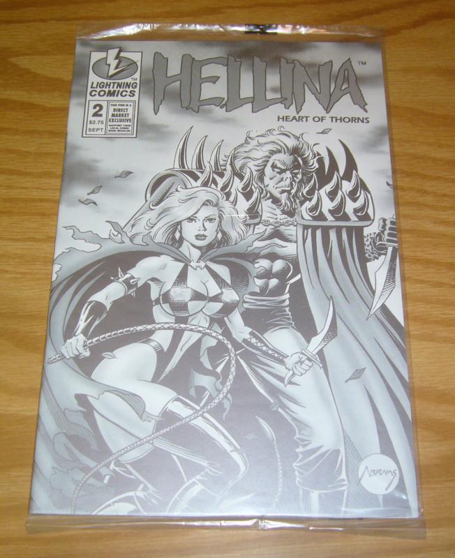 Hellina: Heart of Thorns #2 VF/NM platinum variant with COA (411/1200) bad girl