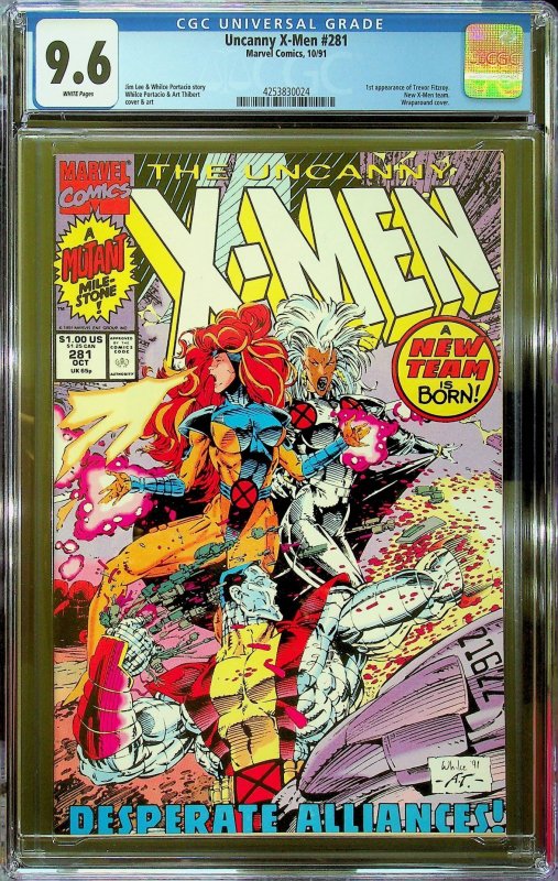 The Uncanny X-Men #281 (1991) - CGC 9.6 - Cert#4253830024