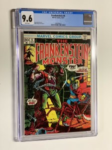 Frankenstein 6 cgc 9.6 white pages marvel 1973