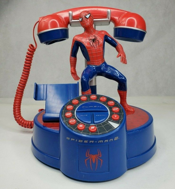 Spider-Man 2 Rotary Home Phone Vintage MARVEL Retro 2004 Limited NM