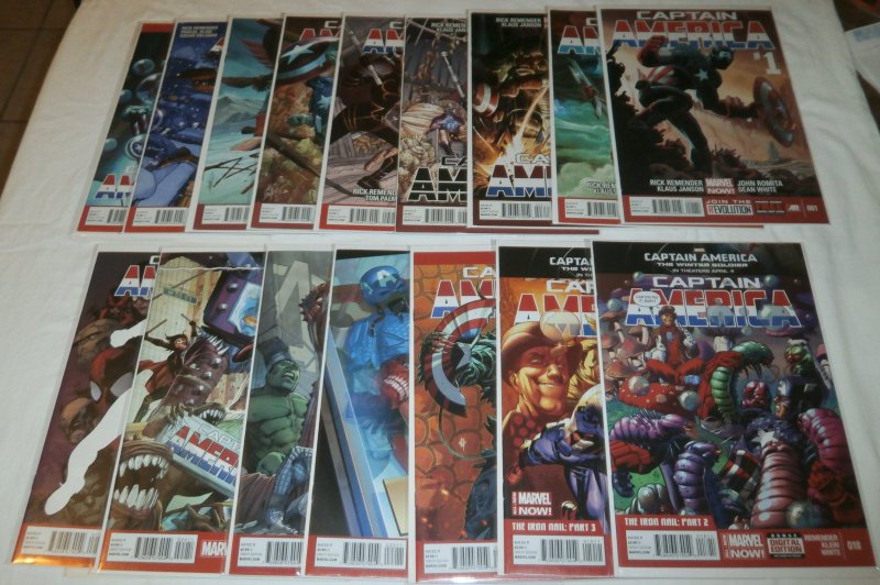 Captain America   vol. 7   #1-5,13,14,16-20,22-25 (set of 16) 2013 Remender