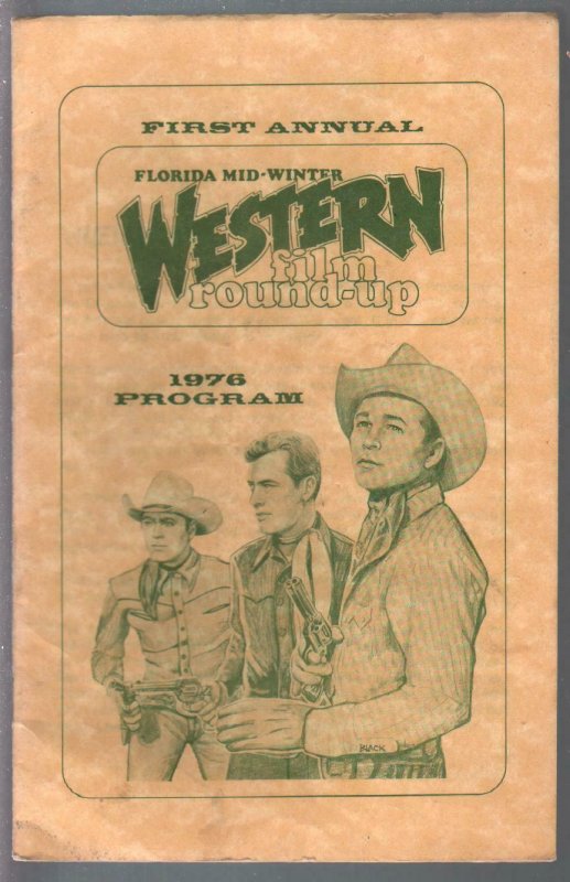 Florida Mid-Winter Western Film Round-up Convention Program Book 1976-FN