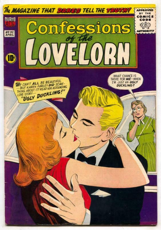Confessions of The Lovelorn #92 1958-Ugly Duckling Fat girl story F/VF