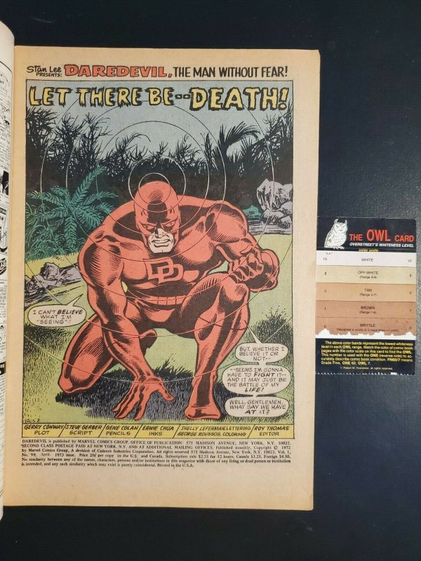 Daredevil #98 (1973) F+ (6.5) Black Widow Appearance George Tuska Gerry Conway |