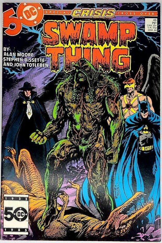 Swamp Thing 46 DC 1986 Crisis on Infinite Earths Cross-over Alan Moore