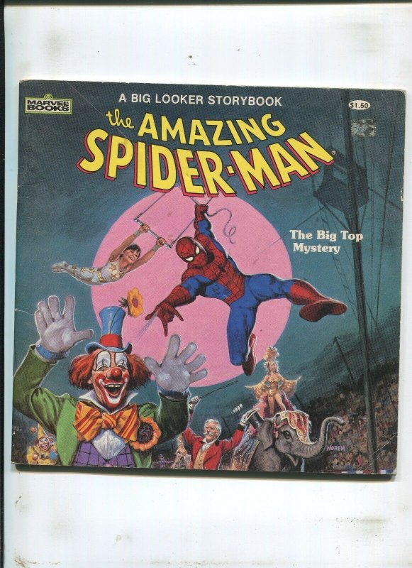 AMAZING SPIDER-MAN BIG LOOKER'S STORYBOOK - BIG TOP MYSTERY! - (6.0) 1984