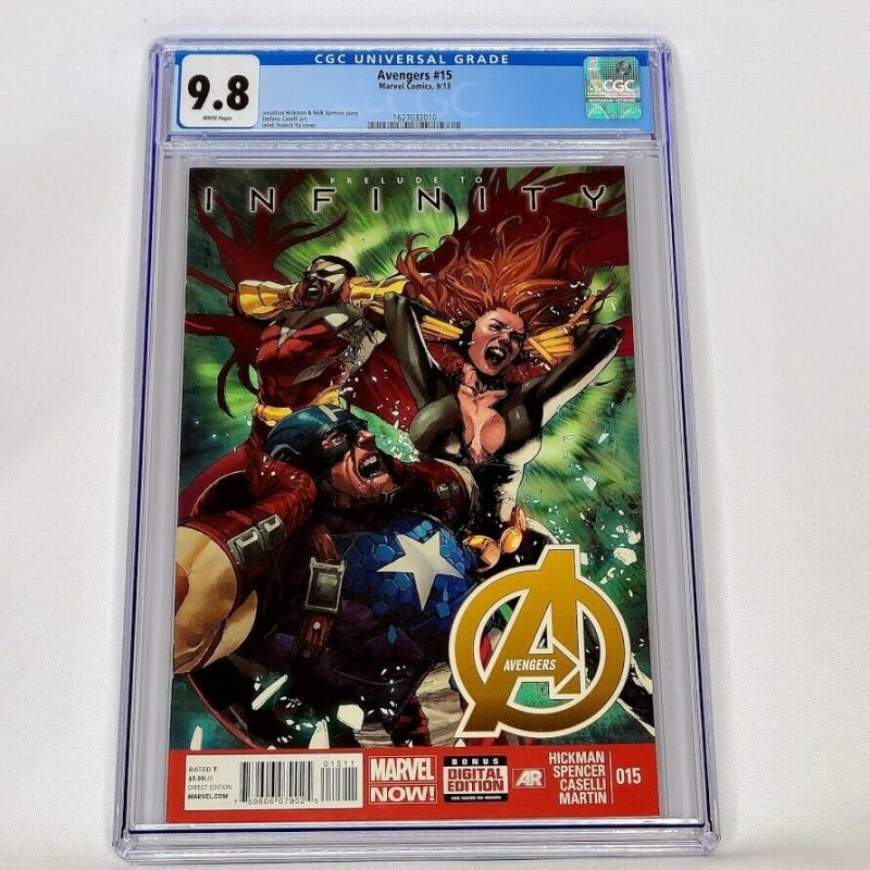 Avengers #15 Marvel 2013 CGC 9.8 NM/MT Prelude to Infinity 1 of 8 at Top Grade