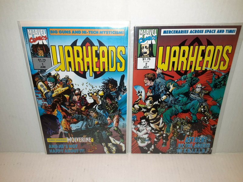 WARHEADS #1 AND #2 MARVEL UK - X-MEN + BLACK DAWN 1 & 2 - FREE SHIPPING