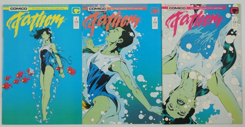 Elementals: Fathom #1-3 VF complete series - bill willingham - jill thompson set