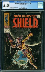 NICK FURY, AGENT OF S.H.I.E.L.D. #6 CGC 5.0  Jim Steranko Classic Cover