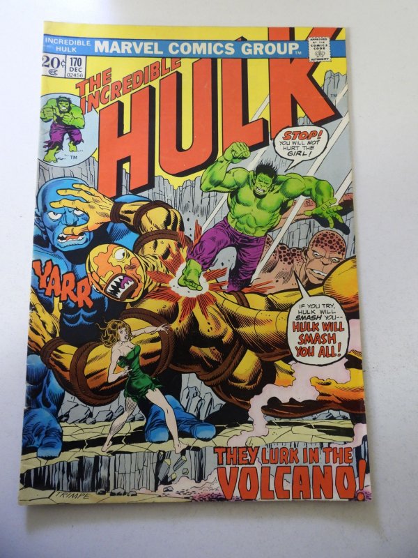 The Incredible Hulk #170 (1973) VG Condition moisture stain bc