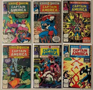 Captain America #357-362 Marvel 1st S. (6.0 FN) Bloodstone Hunt set of 6 (1989)