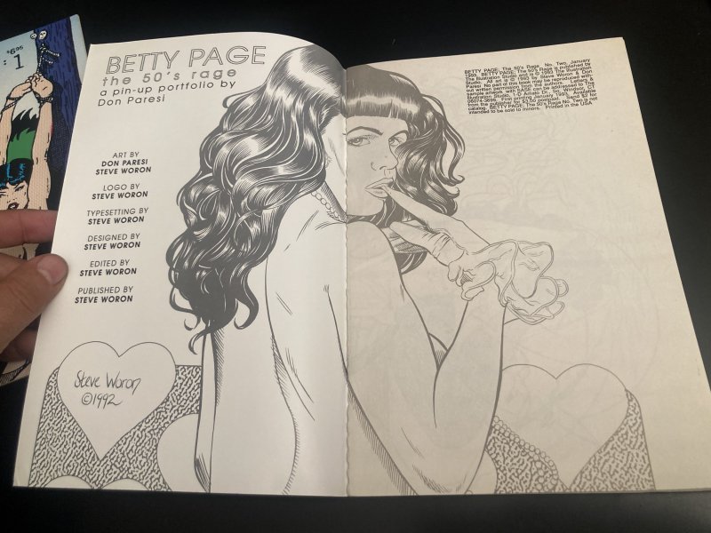 Lot of *3* HTF Adult/XXX BETTY PAGE Comics! In Bondage/Jungle Captive + 2 More!