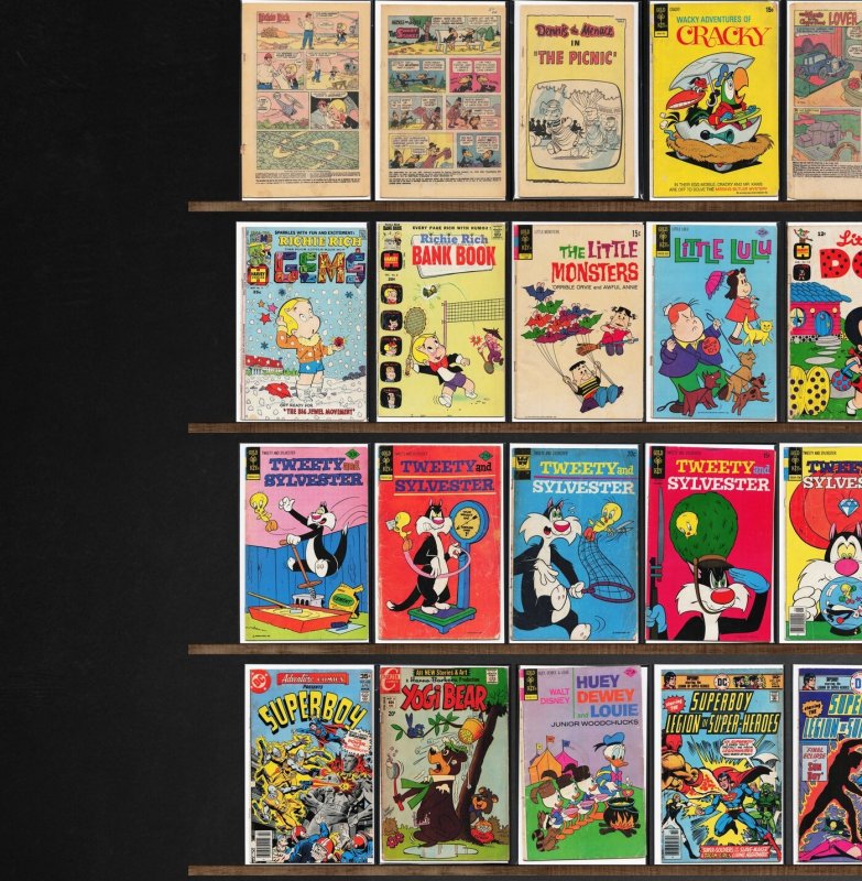 Huge Lot 120+ Comics with Tweety And Sylvester, Little Lulu & More!