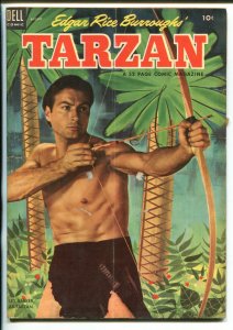TARZAN #47-1953-DELL-BURROUGHS-MARSH-LEX BARKER PHOTO COVER-vg