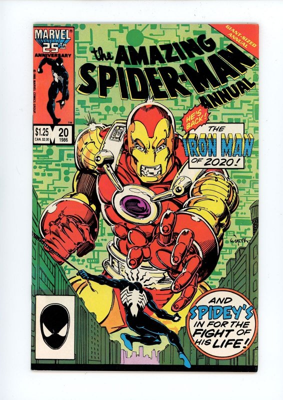 AMAZING SPIDER-MAN ANNUAL #20 MARVEL COMICS (1986) 1ST COVER APP OF IRON MAN