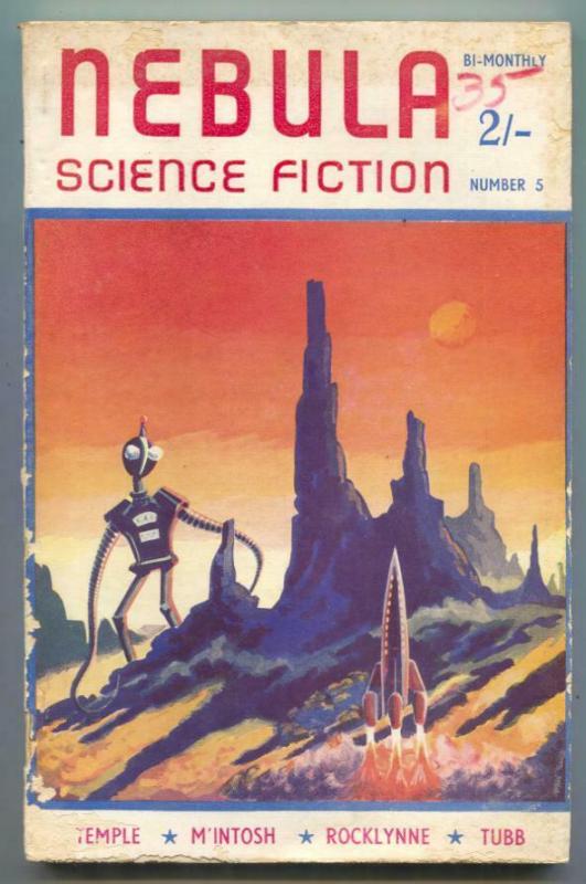 Nebula Science Fiction #5- British pulp magazine- Tubb- Temple