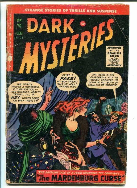 DARK MYSTERIES #23 1955-MERIT PUBS-PRE-CODE HORROR-A.C. HOLLINGSWORTH-good 