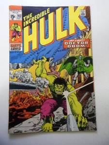 The Incredible Hulk #143 (1971)  VG+ Condition cover detached at one staple