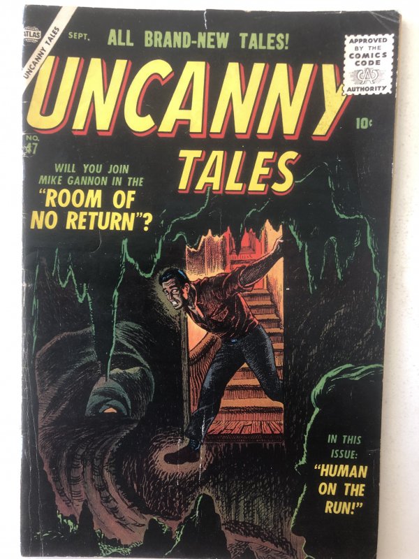 Uncanny tales 47,Fine, glossy flat book! OW pgs!