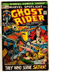 Marvel Spotlight # 7 GD Comic Book Feat. Ghost Rider Monster Horror Fear RH2