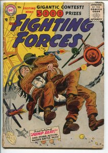 OUR FIGHTING FORCES #12-1956-DC-SILVER AGE-PARACHUTE COVER-good