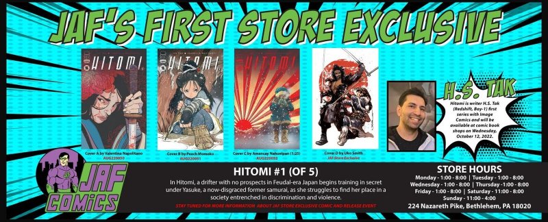 Hitomi #1 JAF Store Exclusive Uko Smith Image Comics Comic Book