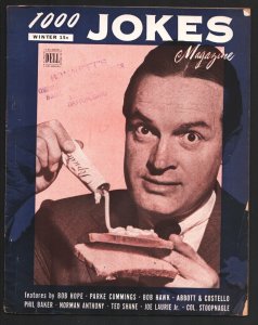 1000 Jokes -Winter 1946-Dell-Bob Hope photo cover-Cartoons-jokes-funny storie...