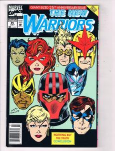 The New Warriors #25 Marvel Comic Book Giant-Sized Anniversary Issue HH1