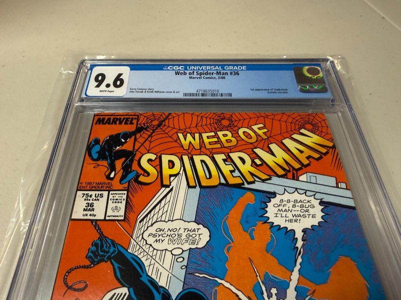 Web Of Spider-Man # 36 CGC Graded 9.6 Marvel Comic Book 1st Tombstone App. JH31