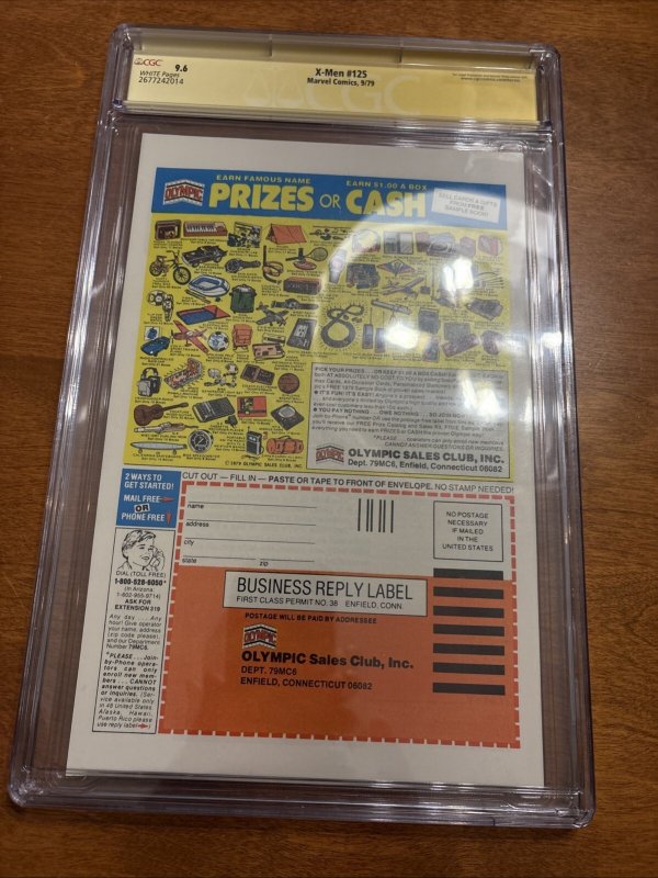 X-Men (1979) # 125 (CGC 9.6 WP) Phoenix | Signed Claremont