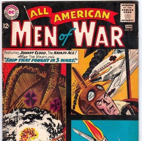 All-American Men of War 97 strict FN/VF+ 7.5    100s more DC War books up now 