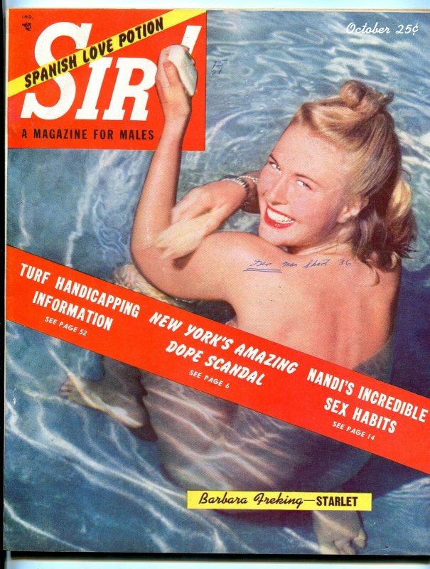 Sir! Magazine October 1951-DOPE-NUDISM-CANNIBALS-HERMAPHODITES