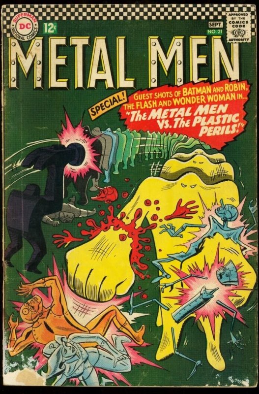 METAL MEN #21-DC-ROBOT COVER-1966 G