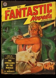 FANTASTIC NOVELS 1949 SEP-VIRGIL FINLAY ART-OCCULT PULP FN