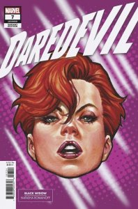 Daredevil (2022) #7 NM Black Widow Mark Brooks Headshot Variant Cover