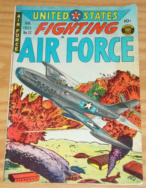 U.S. Fighting Air Force #12 FN- january 1955 - golden age superior comics war