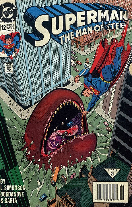 SUPERMAN: MAN OF STEEL (1991 Series) #12 NEWSSTAND Very Good Comics Book